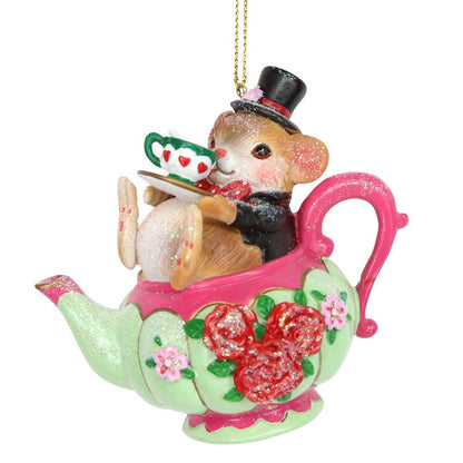 Dormouse in Teapot Hanging Decoration