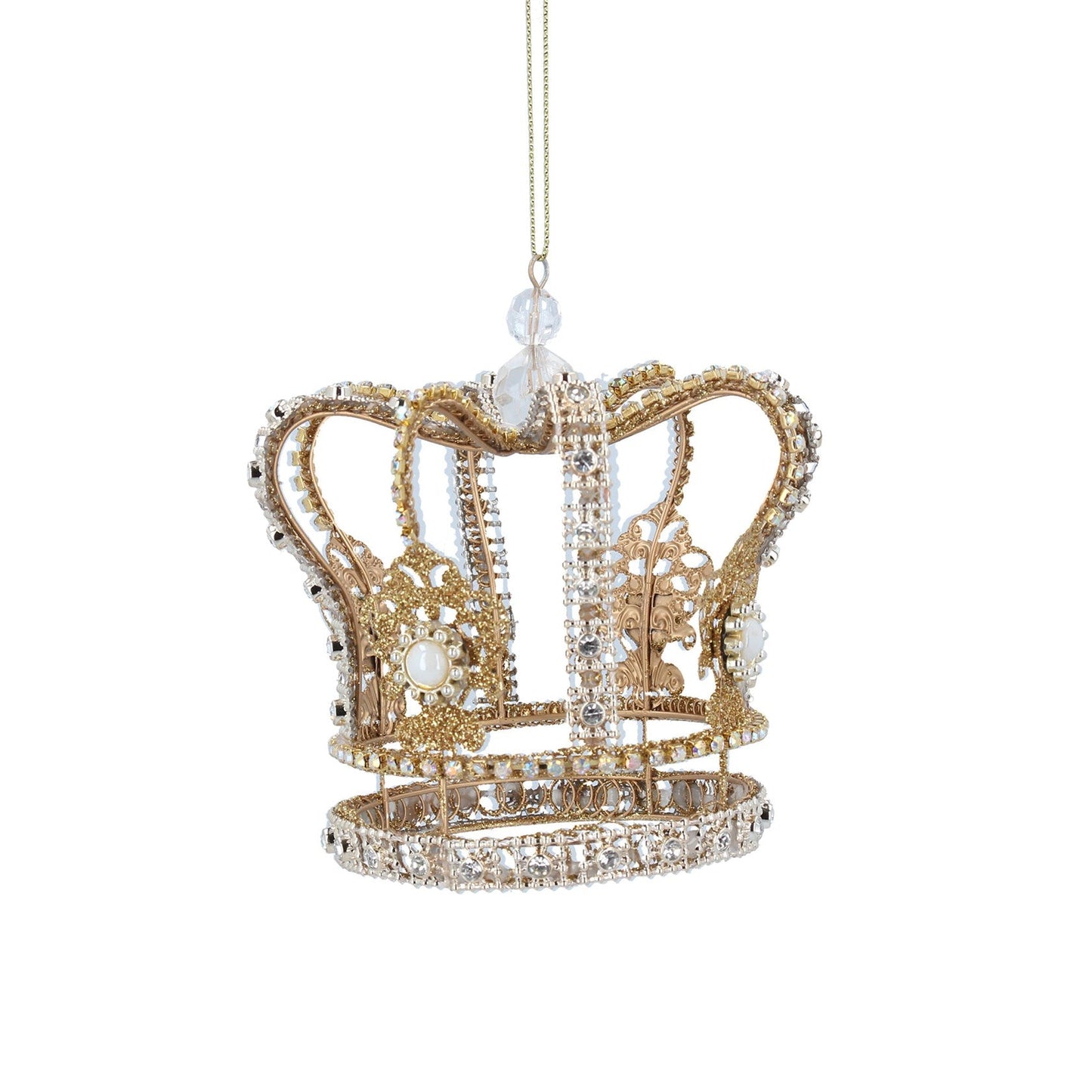 Gold Diamante Crown Hanging Decoration