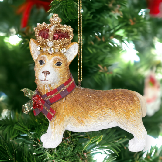 Corgi with Crown Hanging Decoration