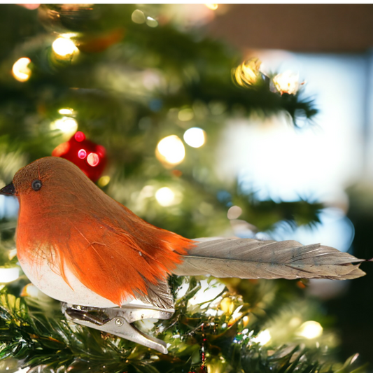 Robin on Clip Decoration