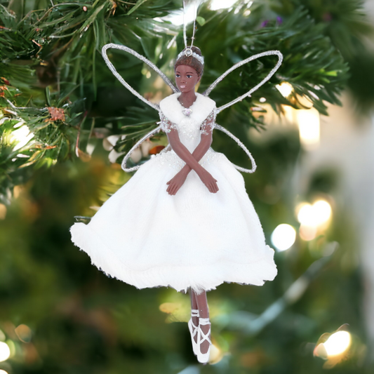 White Dress Ballerina Fairy Hanging Decoration