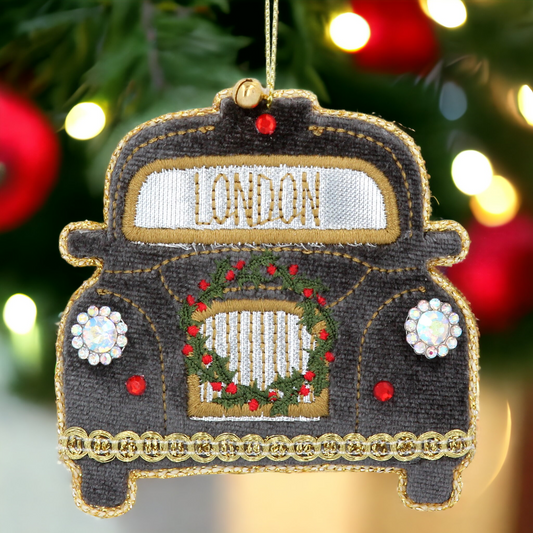 London Taxi Fabric Hanging Decoration