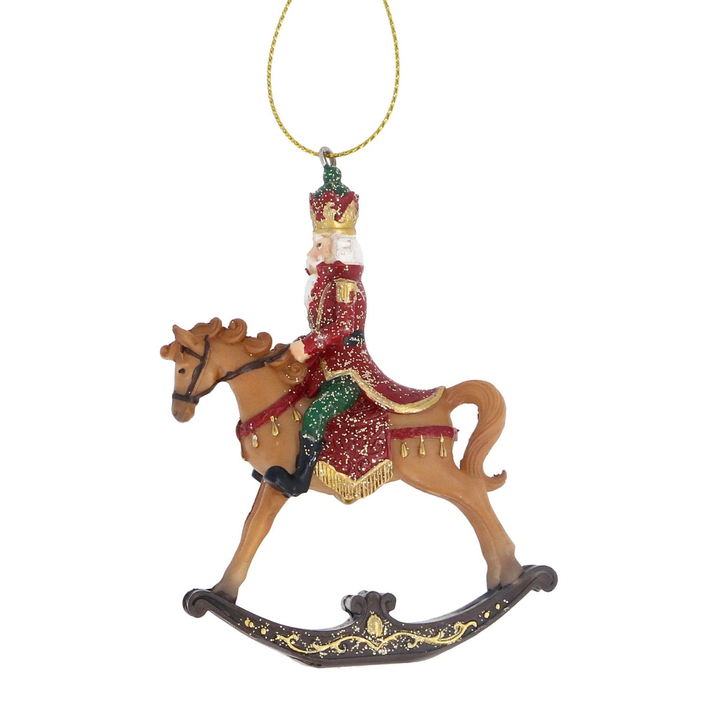 Nutcracker on Rocking Horse Hanging Decoration