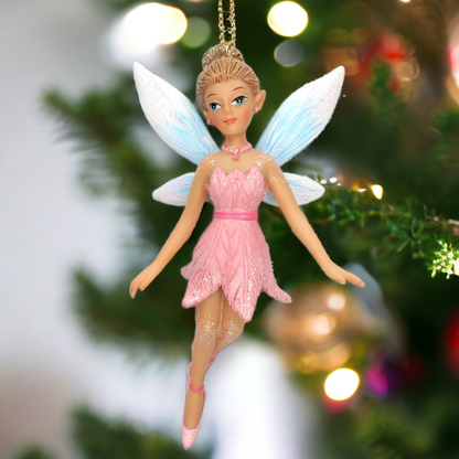 Gisela Graham Pink Tinkerbell Hanging Decoration