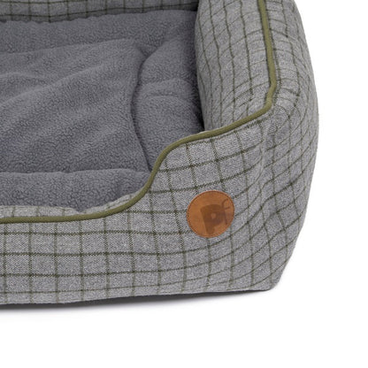 Moss Green Square Dog Bed