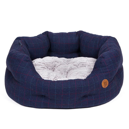 Midnight Tweed Oval Dog Bed