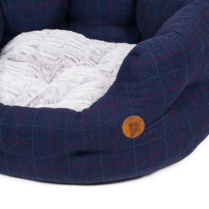 Midnight Tweed Oval Dog Bed