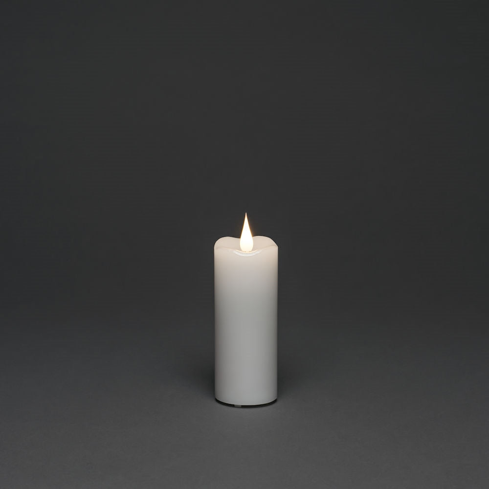 Wax Candle 12.7cm with 3D Flame Battery Operated