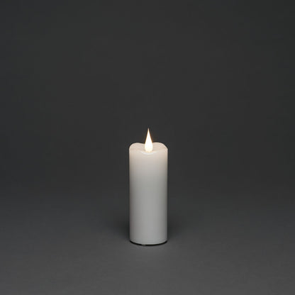 Wax Candle 12.7cm with 3D Flame Battery Operated