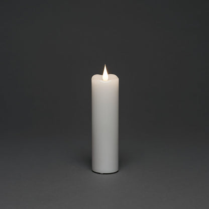 Wax Candle 17.8cm with 3D Flame Battery Operated