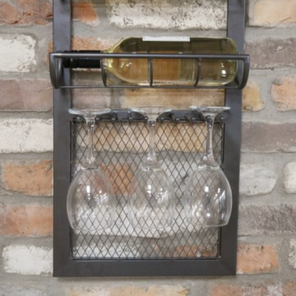 Industrial Style Wine Wall Unit