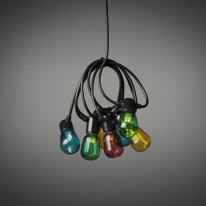 Konstsmide 20 Oval Multi Coloured Bulb Festoon Lights