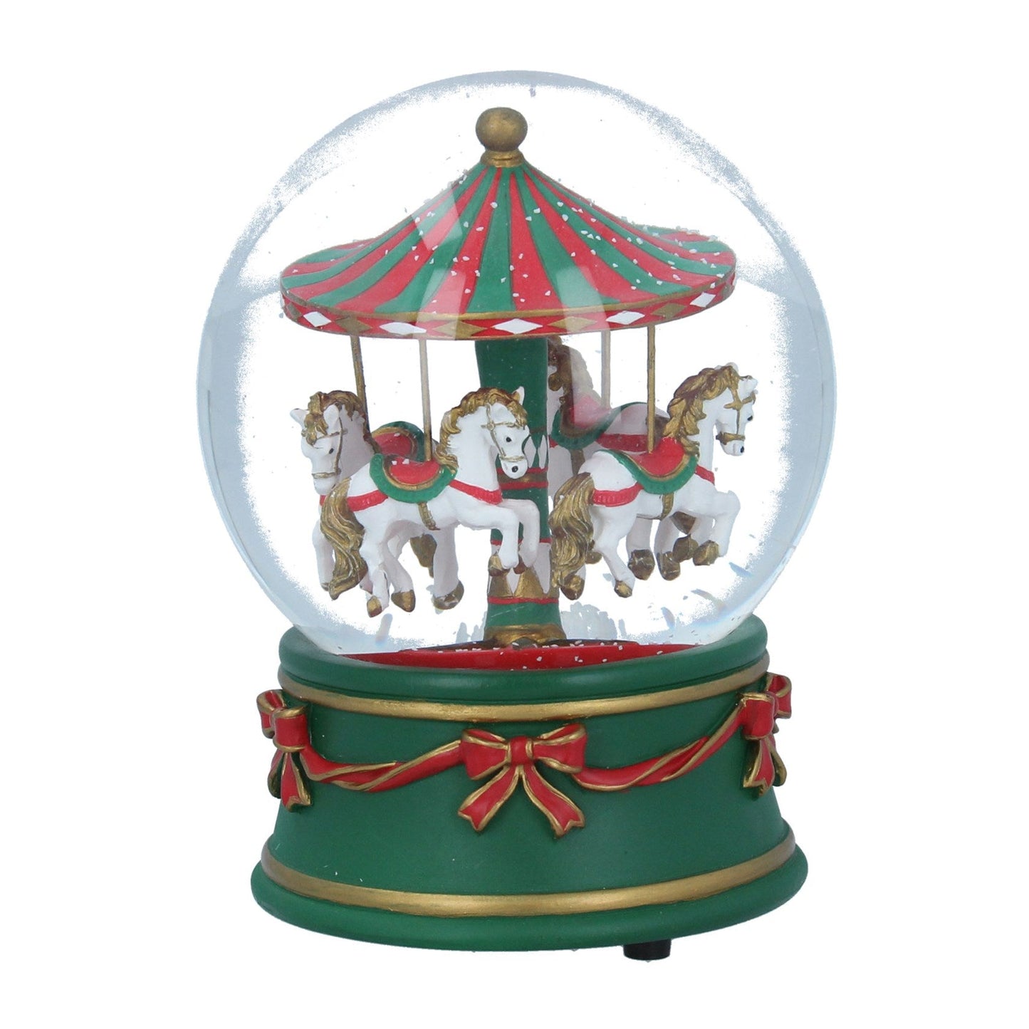 Horse Carousel Musical Snow Globe