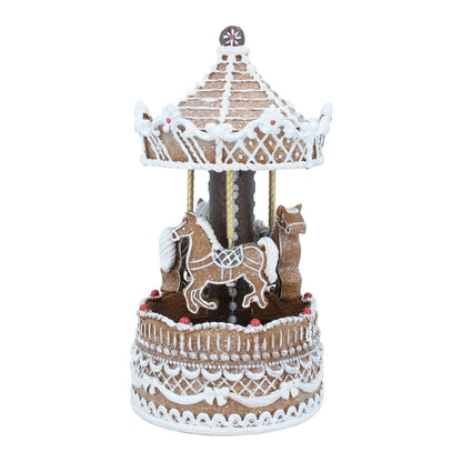 Gingerbread Carousel Music Box