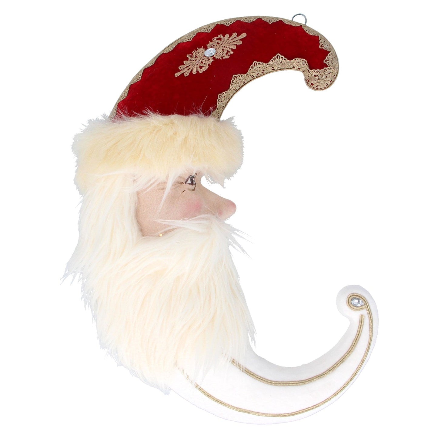 Santa Head Moon Hanging Decoration 50cm