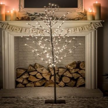 Noma 1.5m Snowy Twig Tree with Berries