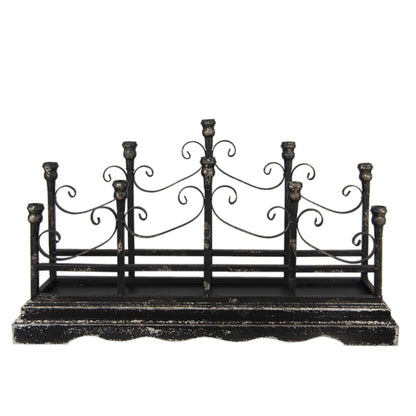 Vintage Style Black Iron Candle Holder