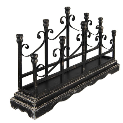 Vintage Style Black Iron Candle Holder