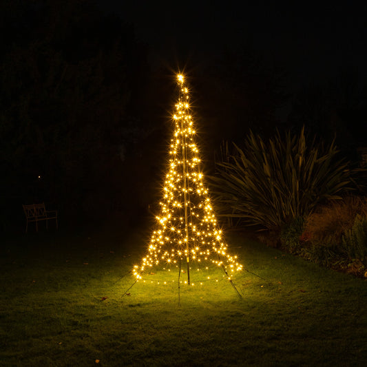 Noma Starry Nights 3m Pole Christmas Tree with Warm White LED Lights