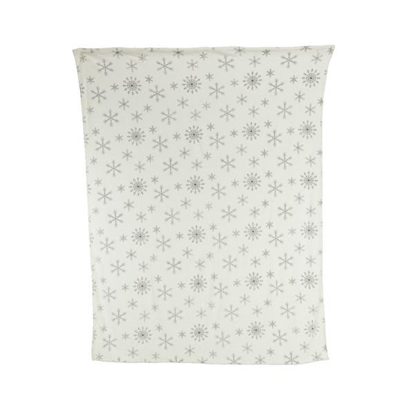 White Snowflake Design Throw