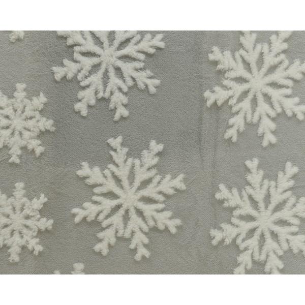 Grey Snowflake Soft Touch Throw