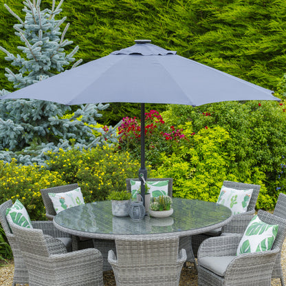 Soleil Crank and Tilt Parasol 2.7 Metre Forest Green