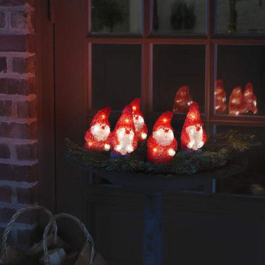 Acrylic Lit Santa Christmas LED Light Set