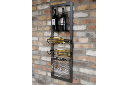 Industrial Style Wine Wall Unit