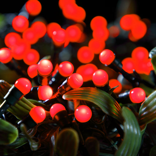 Noma 200 Red Led Berry String Lights Battery Operated