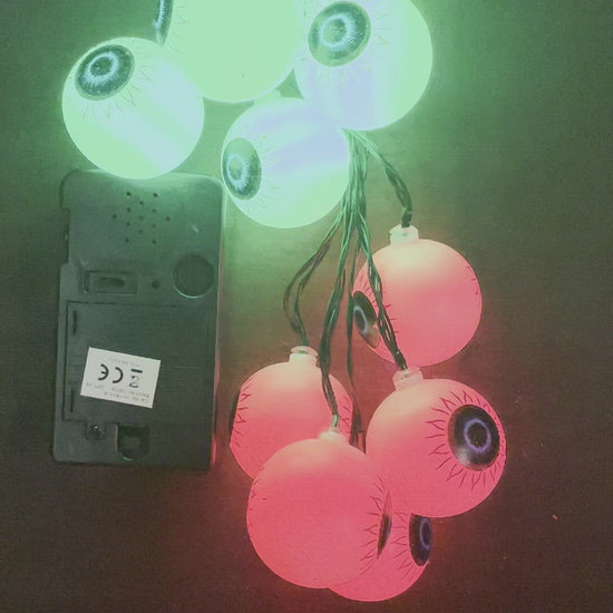 video of the eyeball lights flashing LED's and making a spooky noise