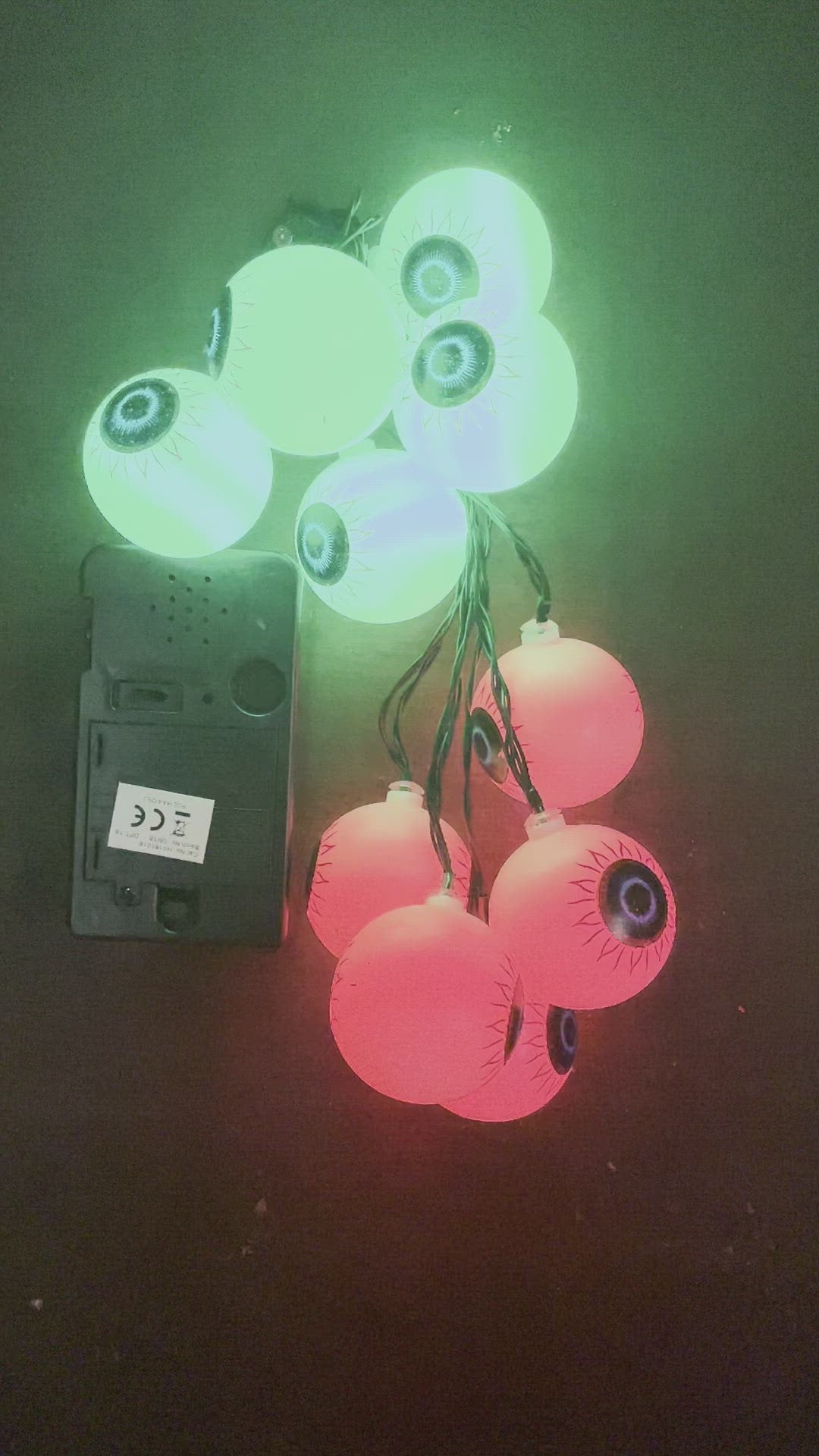 video of the eyeball lights flashing LED's and making a spooky noise