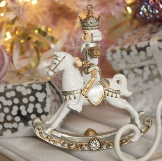 Nutcracker on Rocking Horse Decoration