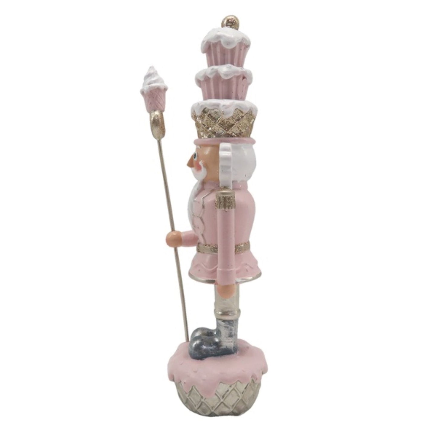 Christmas Pink Cupcake Nutcracker 16cm