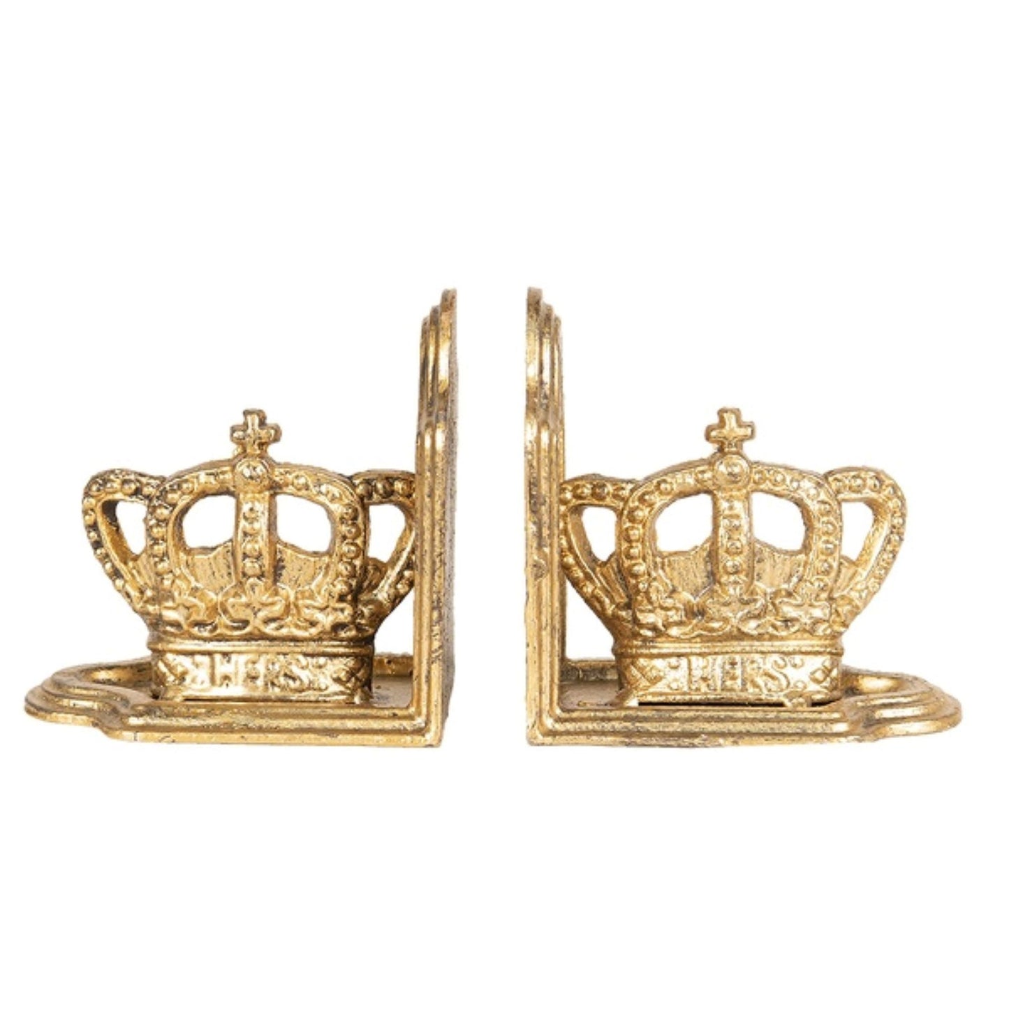 Golden Crown Bookends