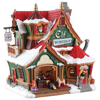 Lemax Elf Workshop Santa's Wonderland Lit Village Decoration