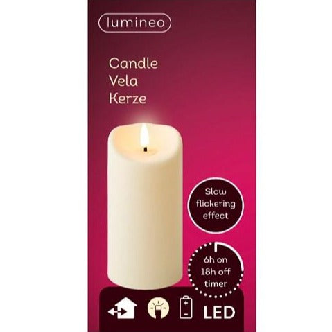 Flame Effect LED Candle 15 x 7.5cm