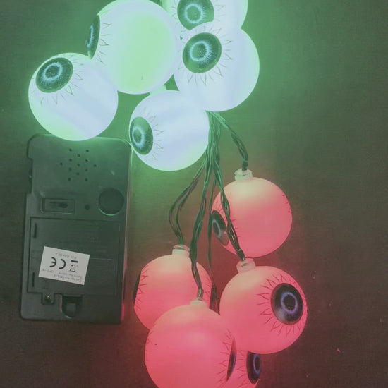 video of the eyeball lights flashing LED's and making a spooky noise