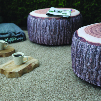 Outdoor Inflatable Pouffe Tree Trunk Design