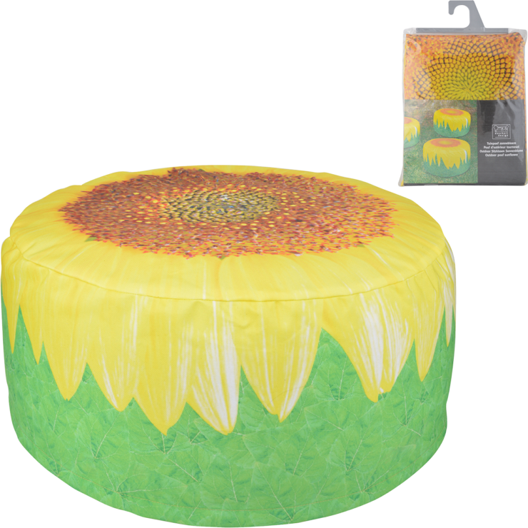 Outdoor Inflatable Pouffe Sunflower Design