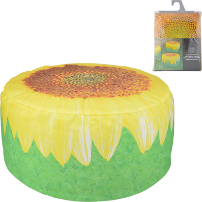 Outdoor Inflatable Pouffe Sunflower Design