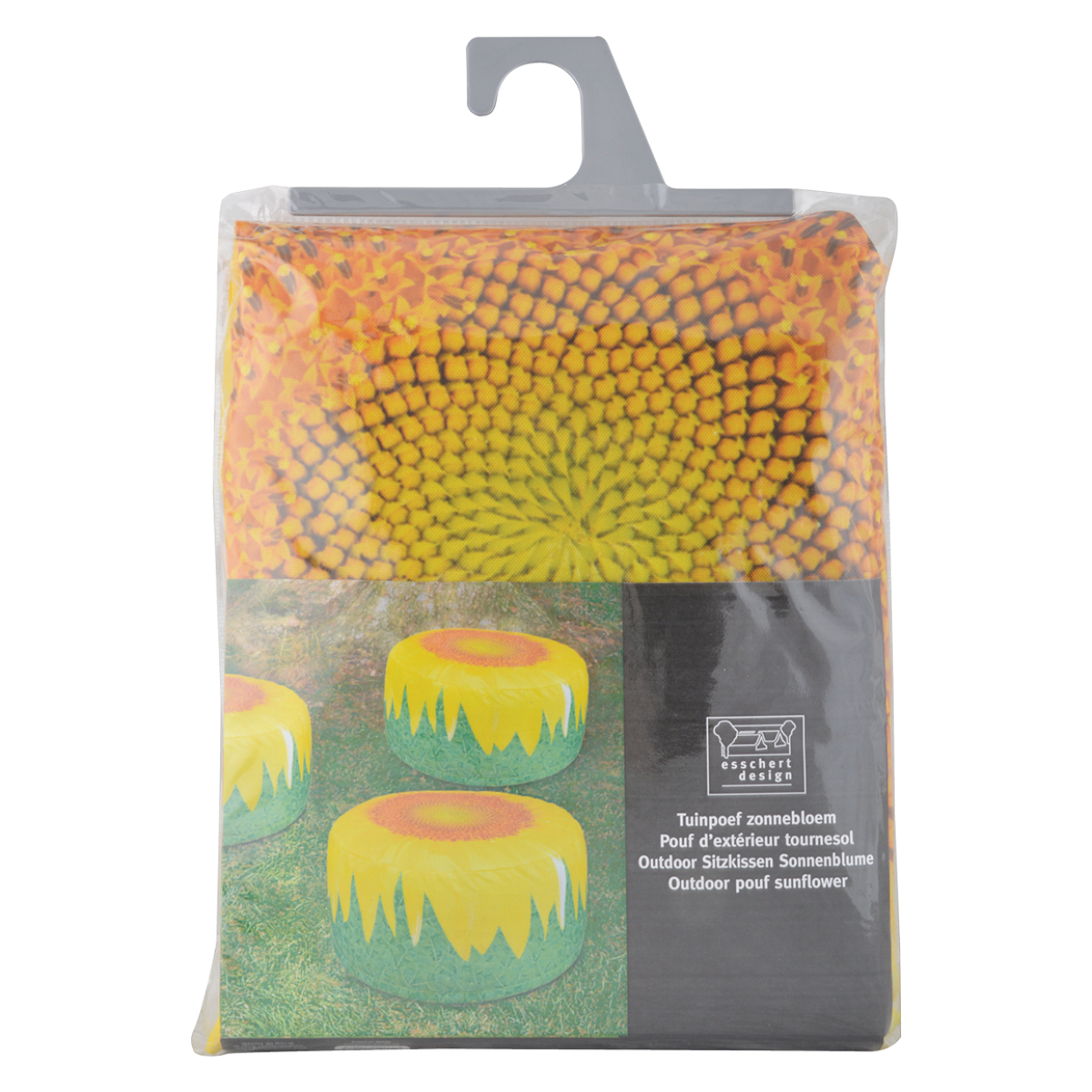 Outdoor Inflatable Pouffe Sunflower Design