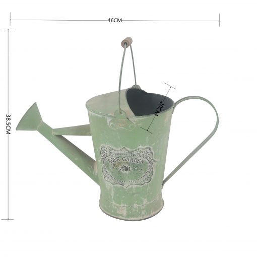 Rose Garden Green Vintage Style Watering Can