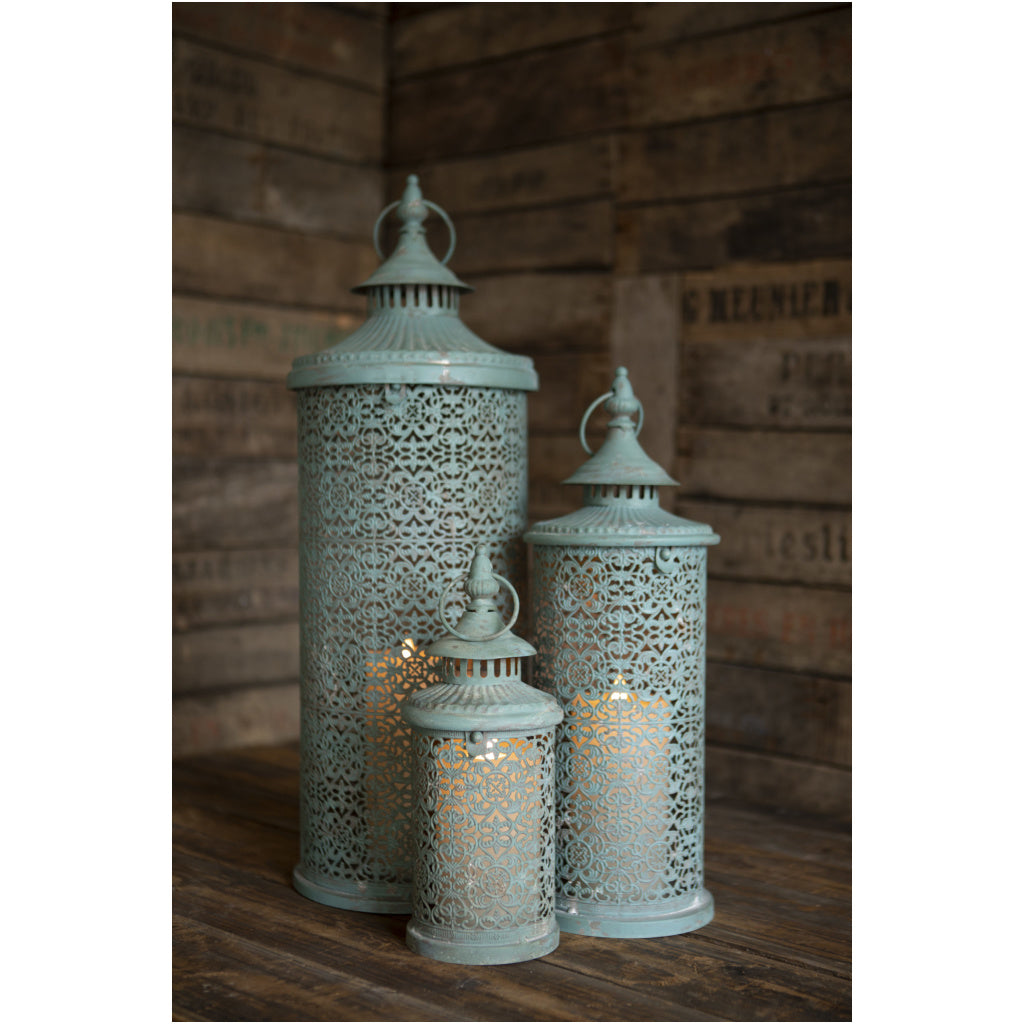 Angkor Vintage Style Rustic Lanterns Set Of 3