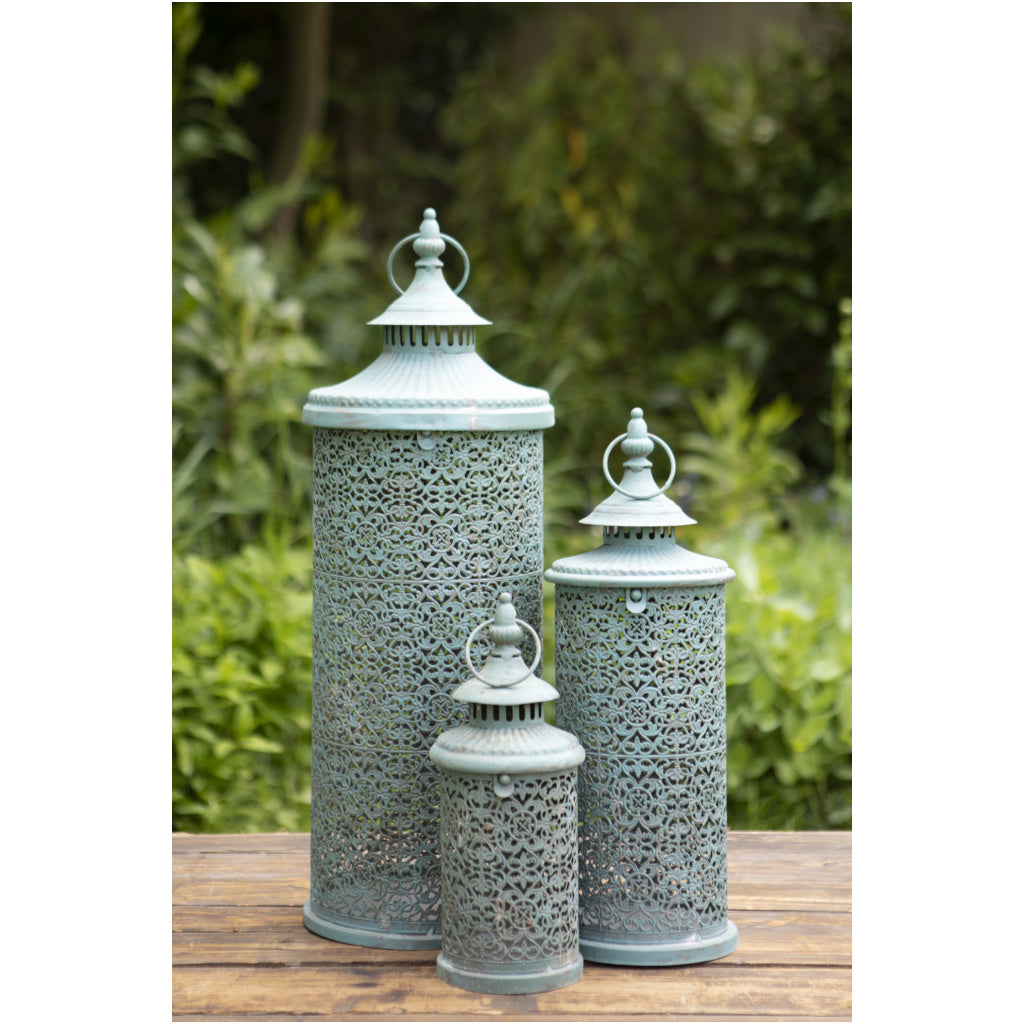 Angkor Vintage Style Rustic Lanterns Set Of 3