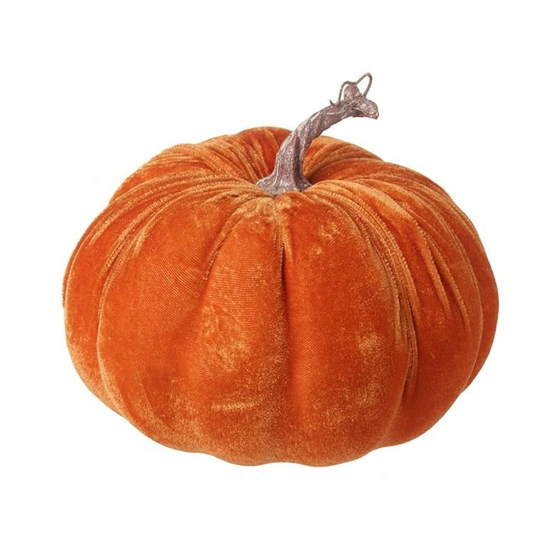 Halloween Velvet Pumpkin Decoration 18cm