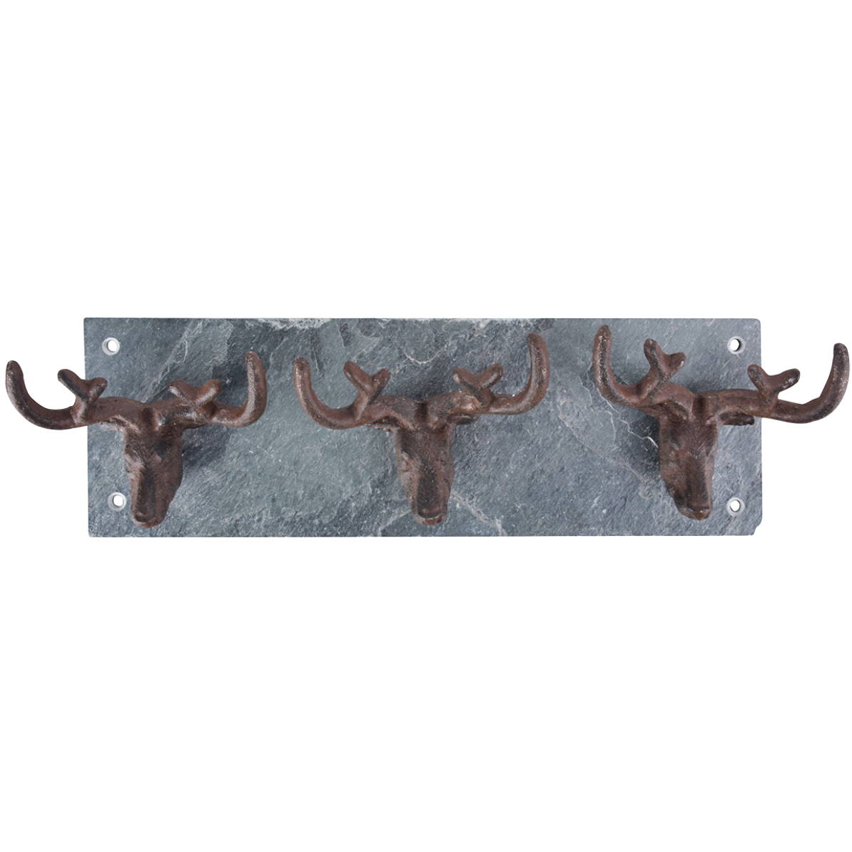 Slate Panel with Stags Head Hooks