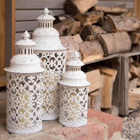 Nettuno Vintage Style Rustic Lanterns Set Of 3