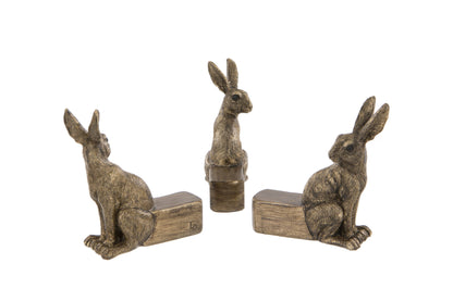 Set of 3 Hare Plant Pot Stands