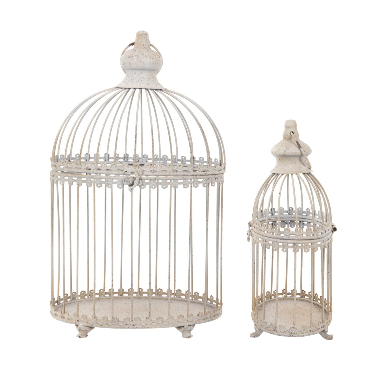 Set of 2 Oval Vintage Style Birdcage Planters