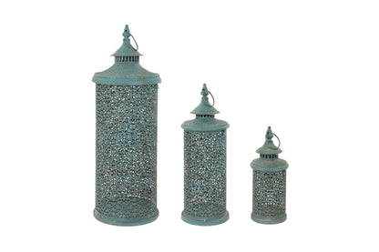 Angkor Vintage Style Rustic Lanterns Set Of 3